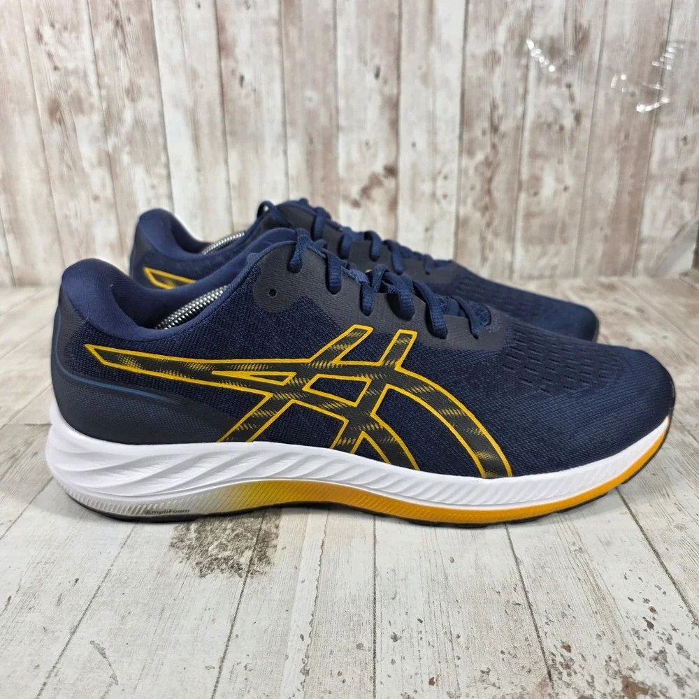 ASICS Gel Excite 9 Mens Running Shoes Navy Blue Gold 1011B338 Size 12